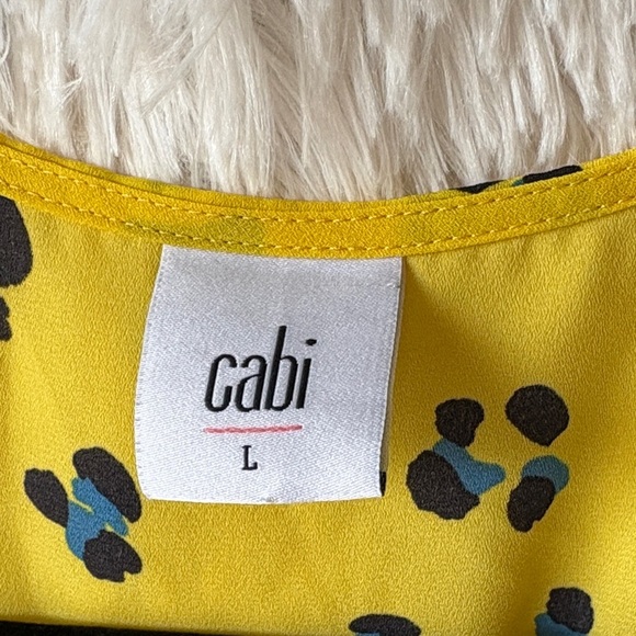 CAbi Yellow and Black Floral Blouse - Picture 2 of 9